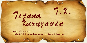 Tijana Kuruzović vizit kartica